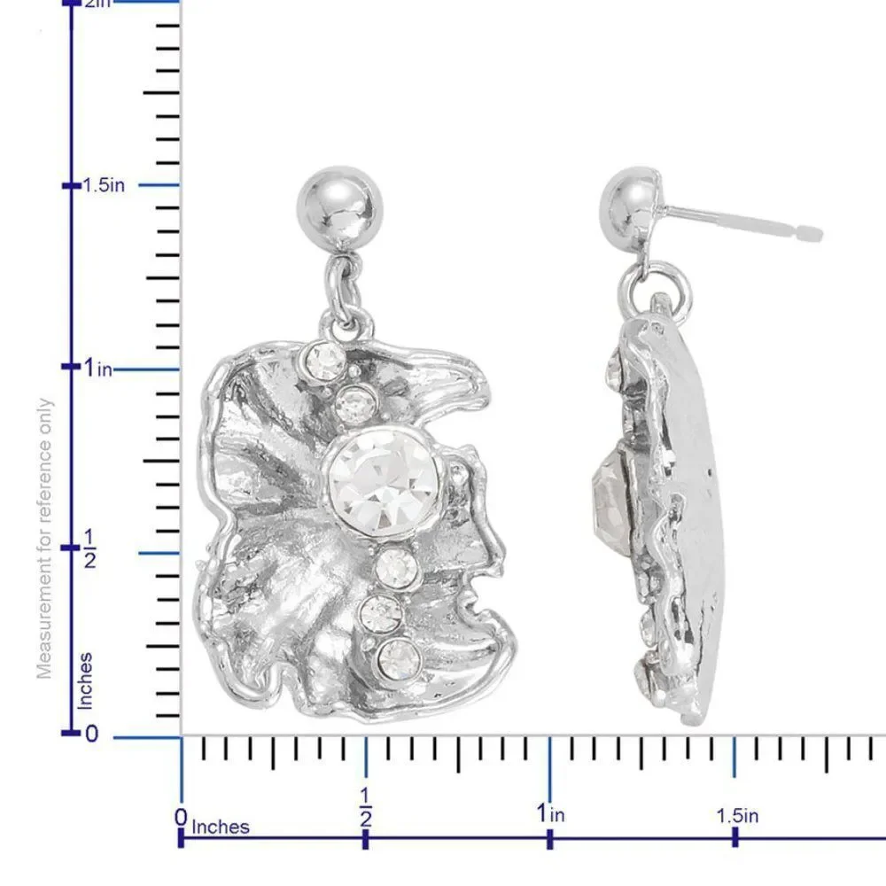 STRADA Austrian Crystal Watch with Earrings
